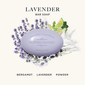 Caswell-Massey soap side profile highlighting dense triple-milled bar for long-lasting use