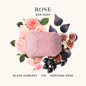 Caswell-Massey embossed soap side detail highlighting craftsmanship and texture
