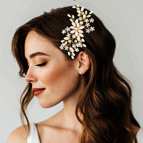 Catery styled with veil in salon to illustrate pairing and placement