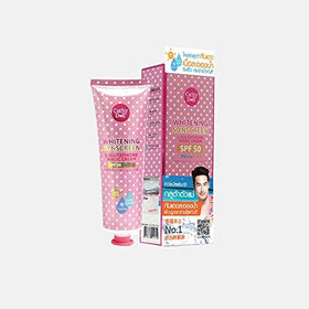 Cathy Doll squeezing cream from tube to display easy application