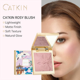 Catkin close-up of baked powder texture, silky finish for smooth blend