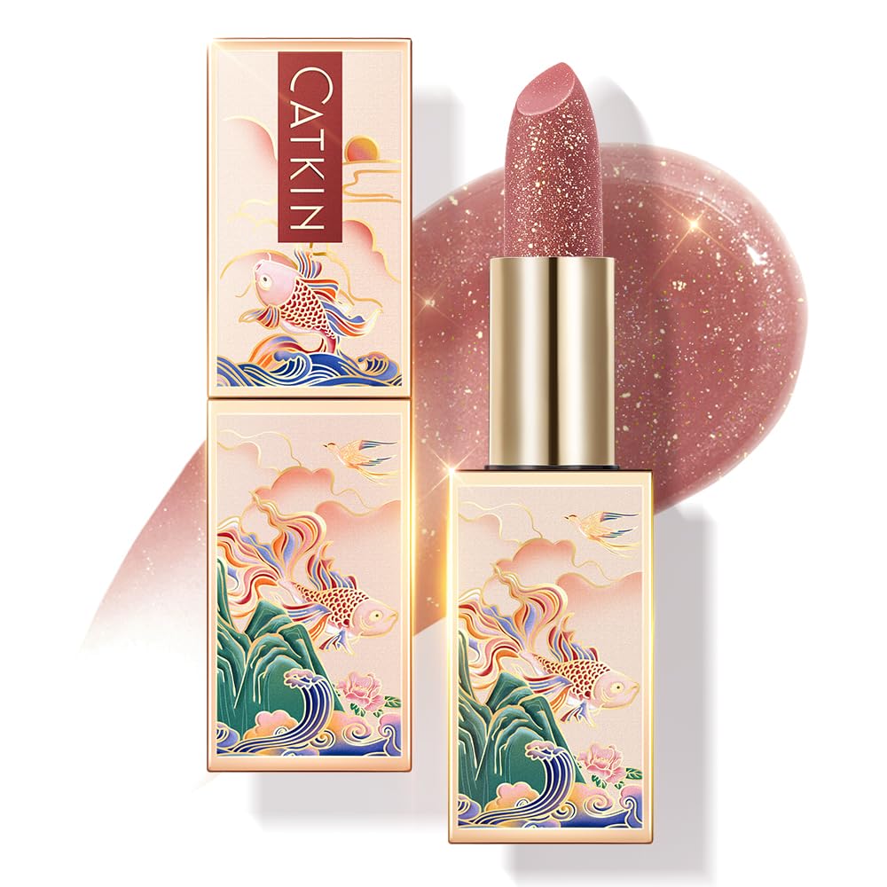 Catkin Destiny C15 front compact showing wine-red tint and case, instant color boost