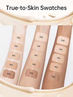 Catkin application swatch on hand demonstrating buildable coverage