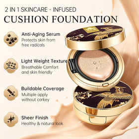 Catkin open compact with mirror and puff for on-the-go touch ups