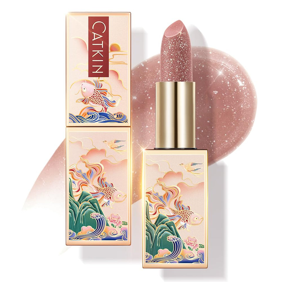 Catkin front packaging showing champagne tint and couture case, enhancing travel convenience