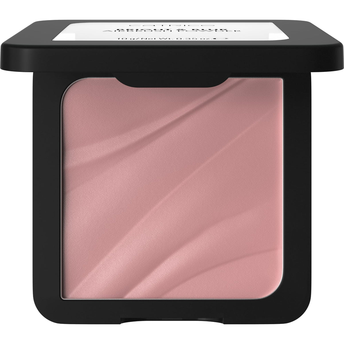 Catrice open pan revealing sheer pink powder and fine milled finish