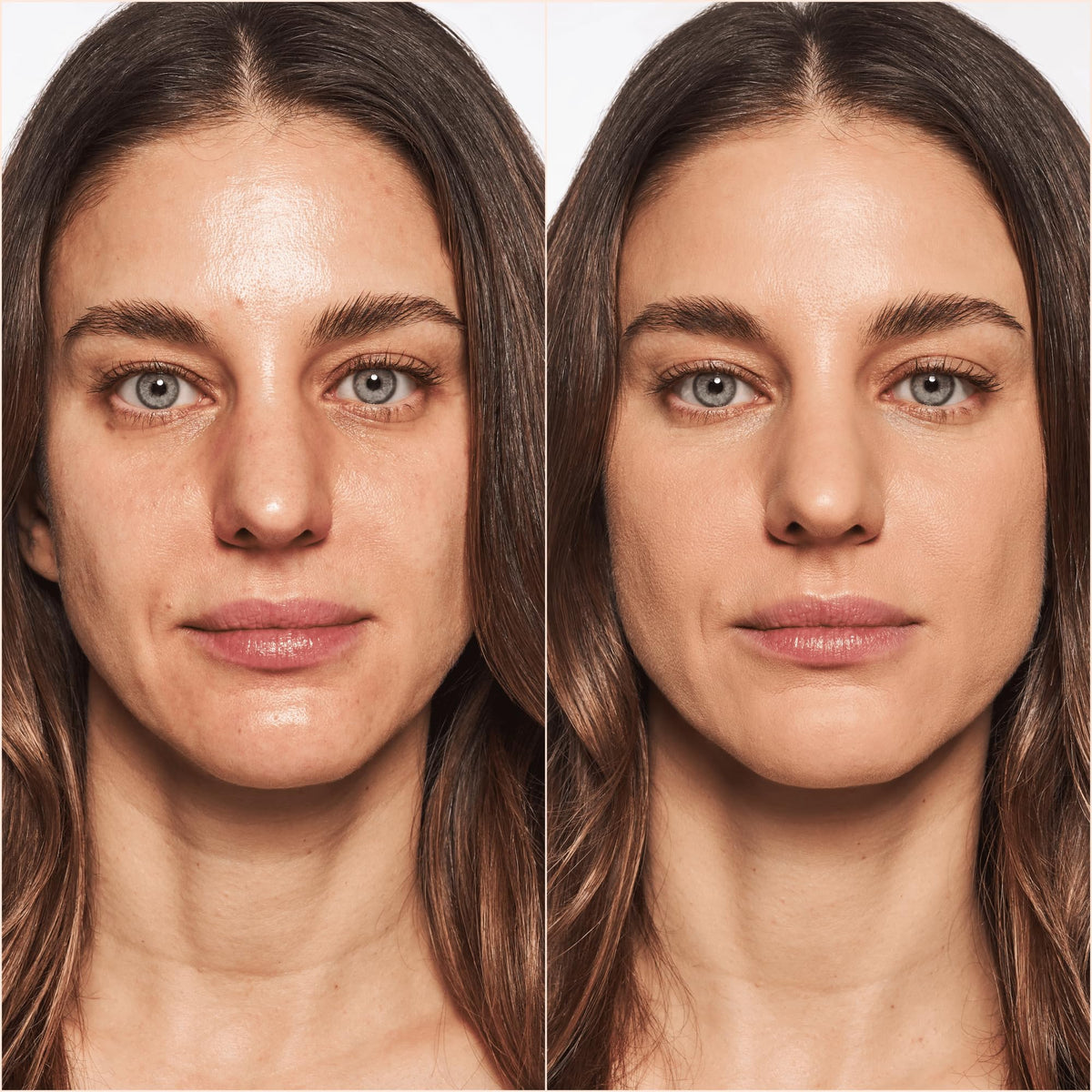 Catrice foundation in use on model demonstrating blendability and coverage benefit
