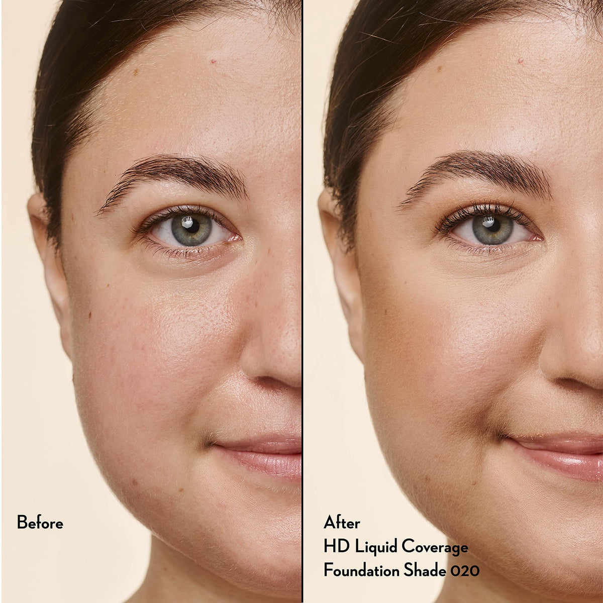 Catrice being applied to cheek demonstrating buildable full coverage blending