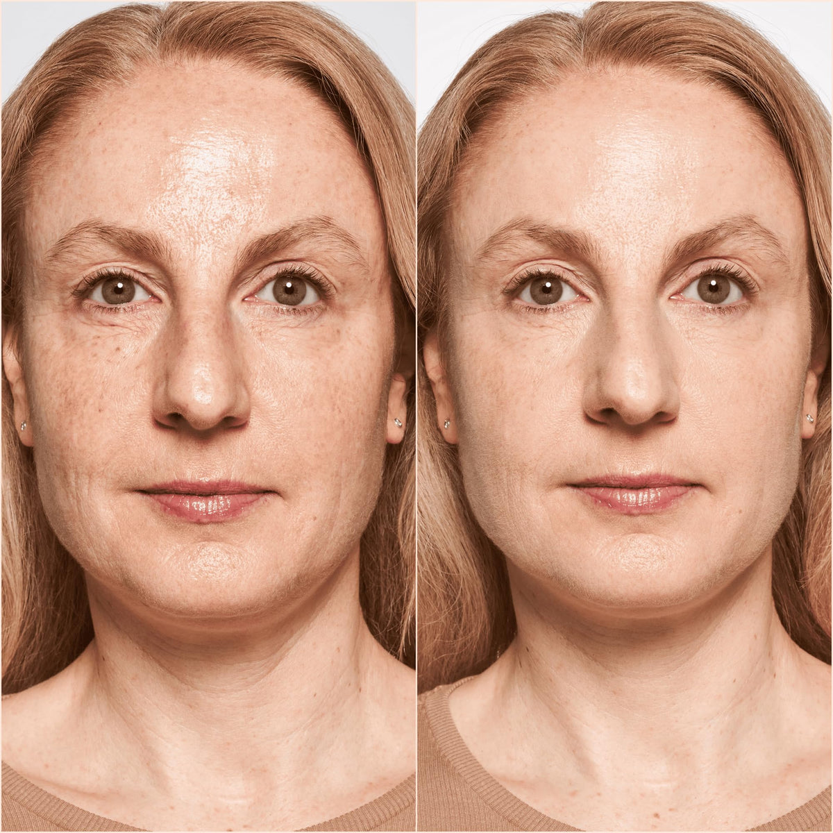 Catrice foundation applied on model showing natural, airbrushed effect