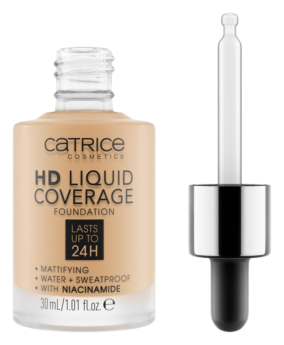 Catrice HD Liquid Coverage front bottle showing elegant packaging and product identity