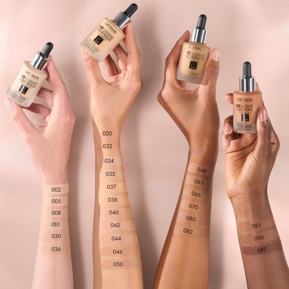 Catrice ingredients label view highlighting vegan and clean formula