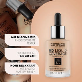 Catrice foundation texture on back of hand showing lightweight blendability