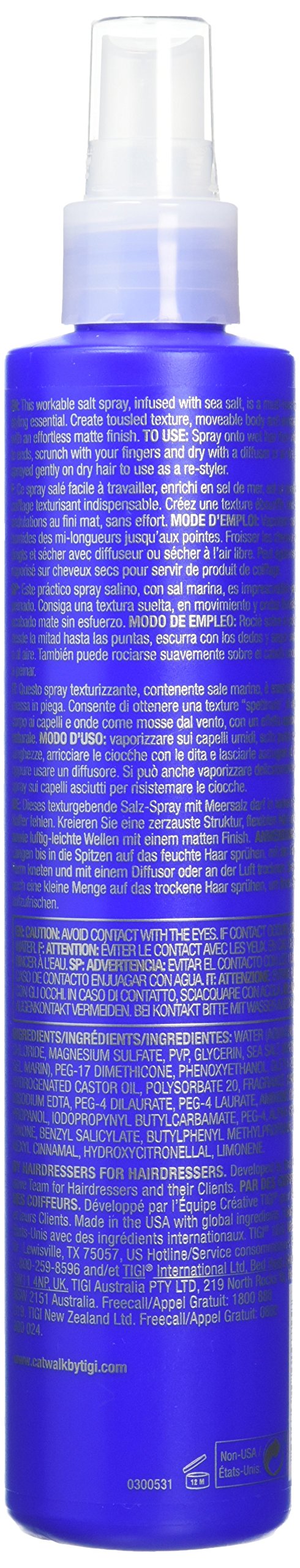 CATWALK by TIGI spray nozzle mid-air mist showing quick texture build benefit