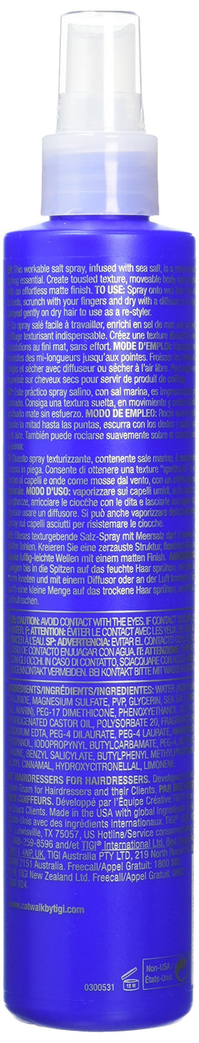 CATWALK by TIGI spray nozzle mid-air mist showing quick texture build benefit