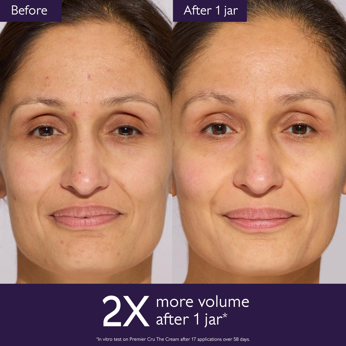 Caudalie pea-size amount on palm showing recommended application benefit