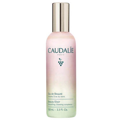 Caudalie Beauty Elixir front packaging showing bottle and label for instant radiance