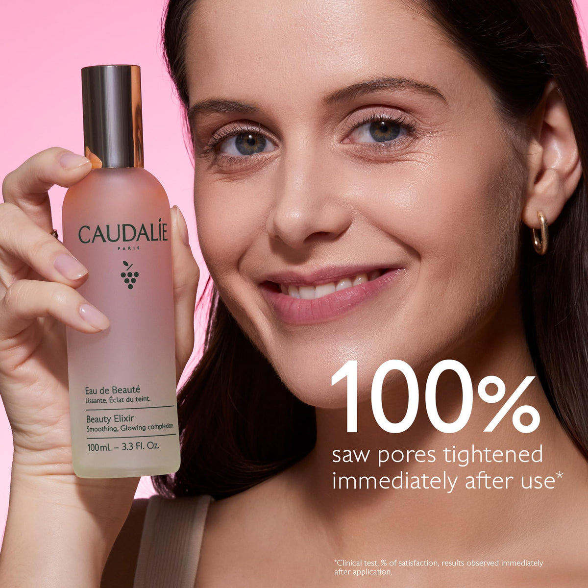 Caudalie Beauty Elixir with grape and orange blossom ingredients boosting natural radiance