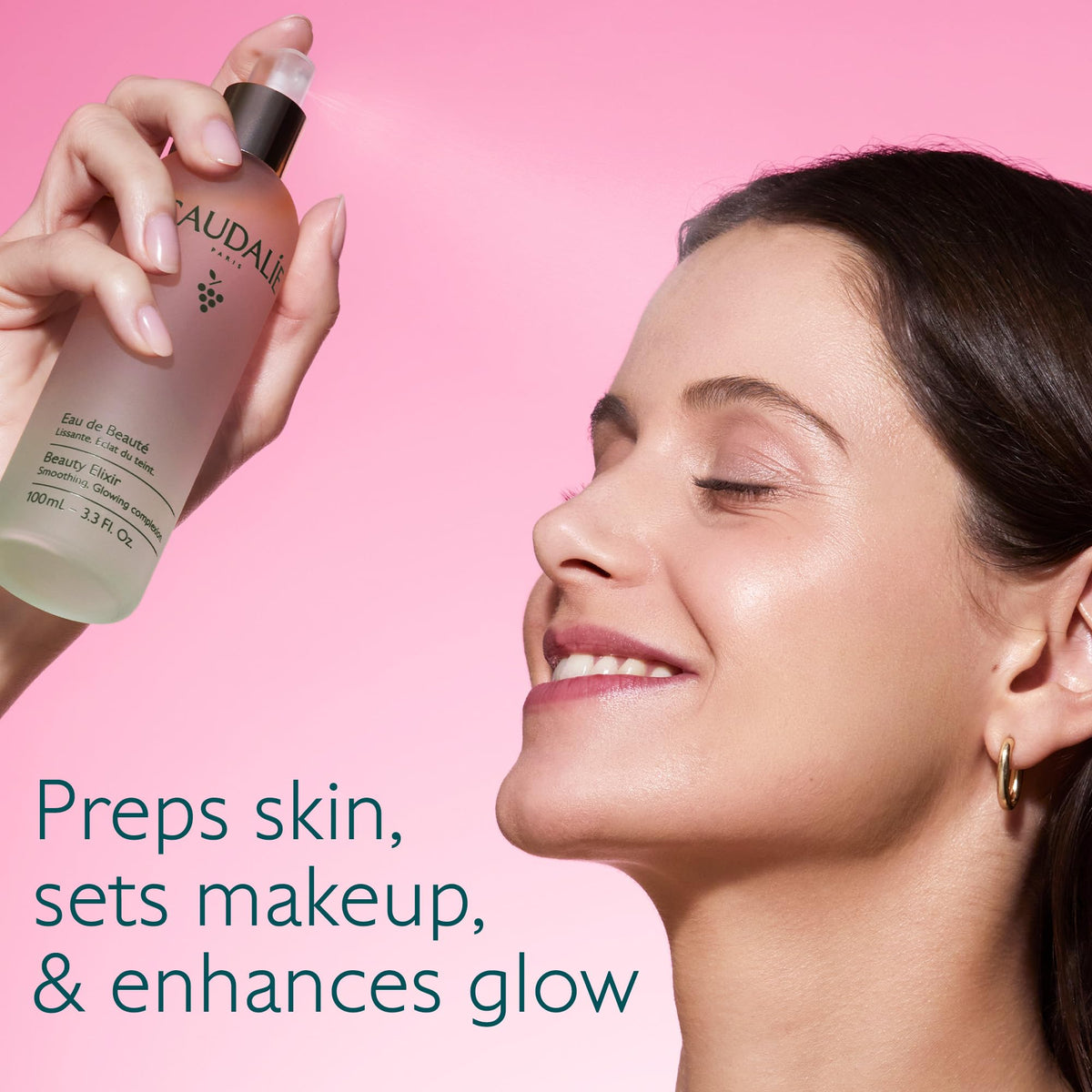 Caudalie Beauty Elixir spray action misting for dewy skin and pore refinement