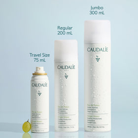 Caudalie grape water in bathroom routine styling for daily toner convenience