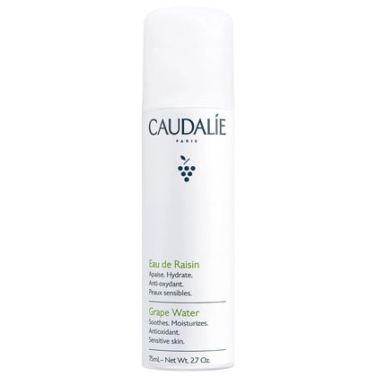 Caudalie bottle front view showing label and 75 mL size for quick identification and use