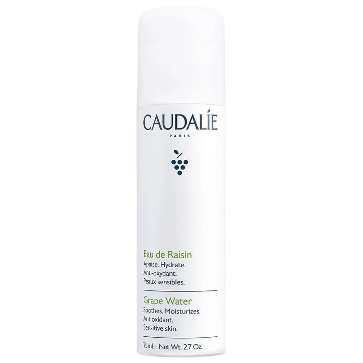 Caudalie bottle front view showing label and 75 mL size for quick identification and use