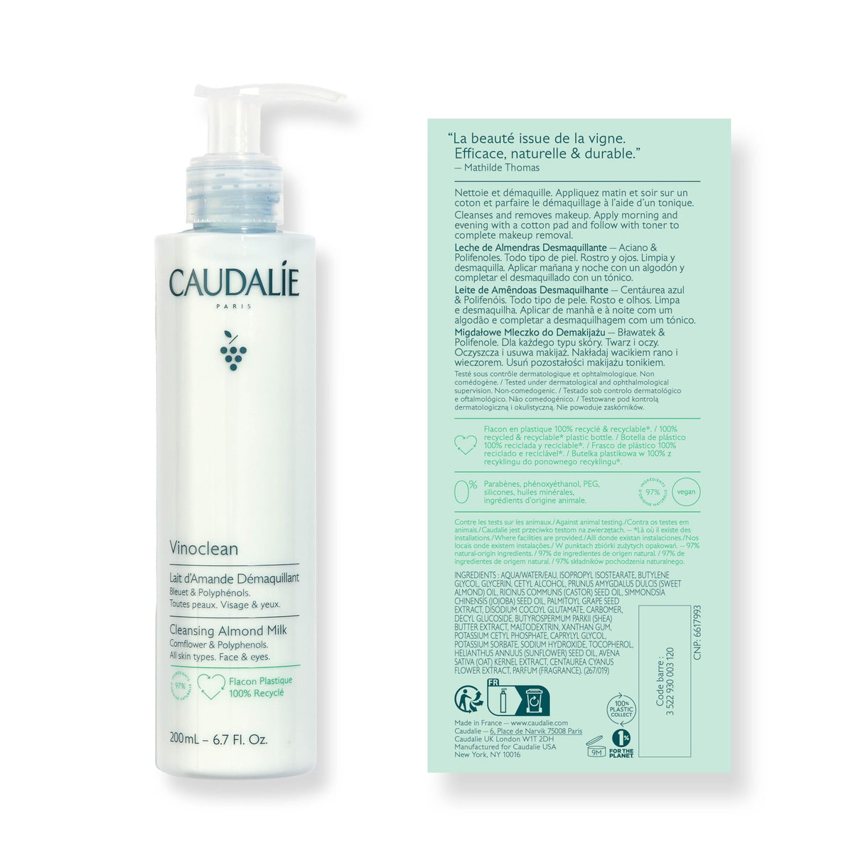 Caudalie bottle on bathroom vanity suggesting soothing daily skincare routine