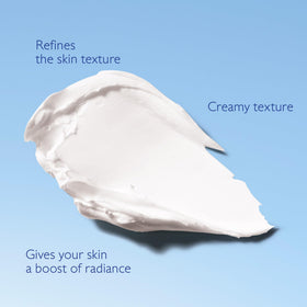 Caudalie mask on model during ten-minute treatment for quick glow