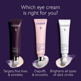 Caudalie illustrated before and after effect highlighting visible smoothing