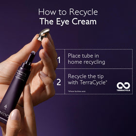 Caudalie eye cream on a bathroom vanity conveying daily luxury ritual