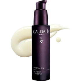 Caudalie front packaging showing Premier Cru serum and clear benefits