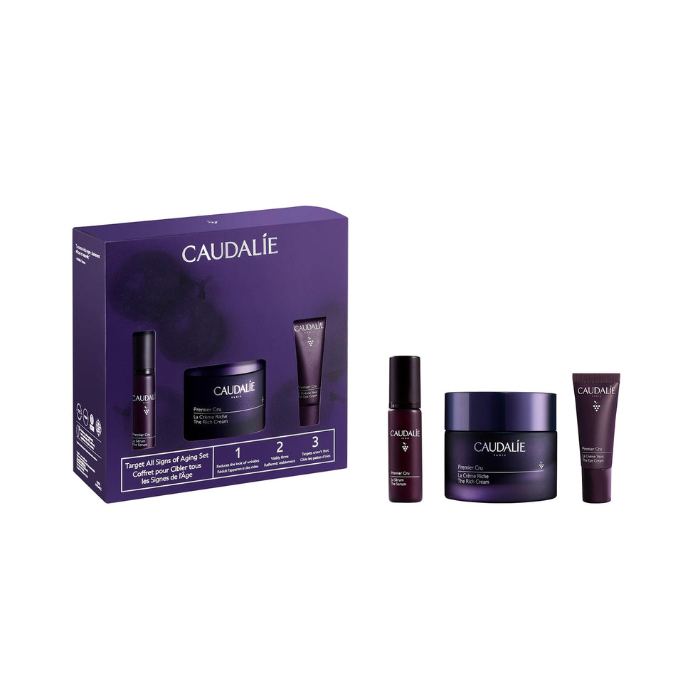 Caudalie Premier Cru Rich Cream front packaging showing luxe jar for deep hydration