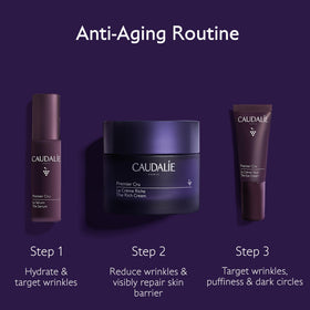 Caudalie Premier Cru travel serum and eye cream with gift-ready presentation benefit