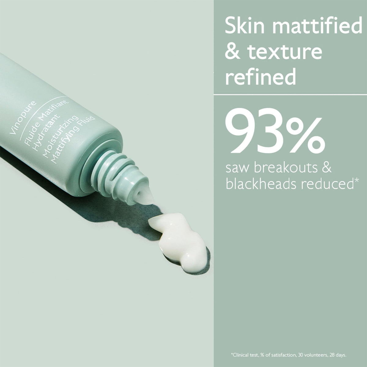 Caudalie pump application showing controlled dispensing and hygienic use benefit
