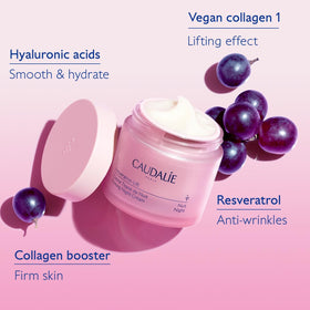 Caudalie cream texture close-up showing rich hydration and smoothing benefit
