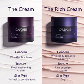 Nighttime bathroom routine with jar showing Caudalie calming evening moisturization benefit