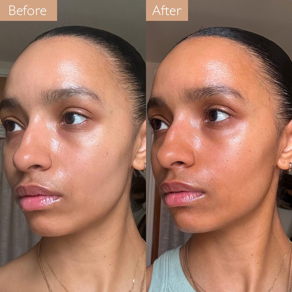 Application of mixed cream on face demonstrating even, natural coverage