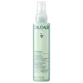 Caudalie front packaging showing Vinoclean cleansing oil bottle, clear labeling and volume