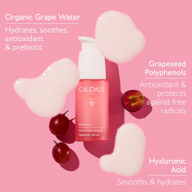 Caudalie dropper dispensing serum highlighting precise application and ease of use