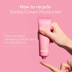Caudalie cream on hand demonstrating easy application and non-greasy finish