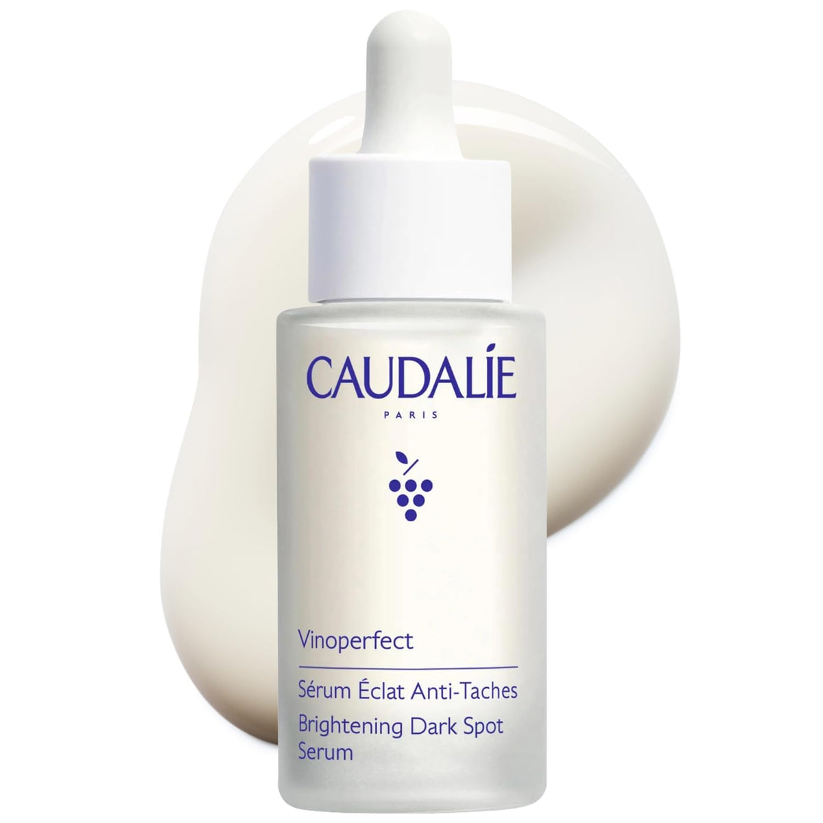 Caudalie bottle front view showing product and brightening benefit