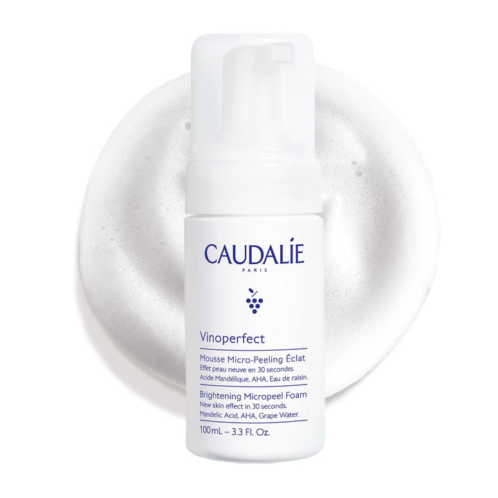 Caudalie front packaging showing Vinoperfect brightening cleanser benefit