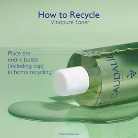 Lifestyle bathroom scene with Caudalie Vinopure integrated into morning routine
