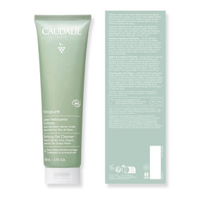 Caudalie before and after schematic suggests clearer pore appearance benefit