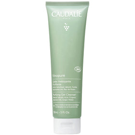 Caudalie front bottle shows cleanser packaging and easy recognition benefit