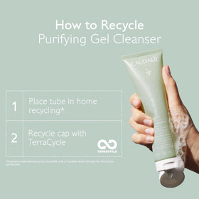 Caudalie bottle on bathroom shelf lifestyle shows routine-friendly design