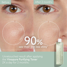 Caudalie Vinopure liquid pouring to show lightweight texture and quick absorbency