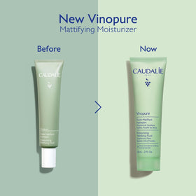 Caudalie Vinopure held in hand to show actual 60 mL size and travel-friendly benefit
