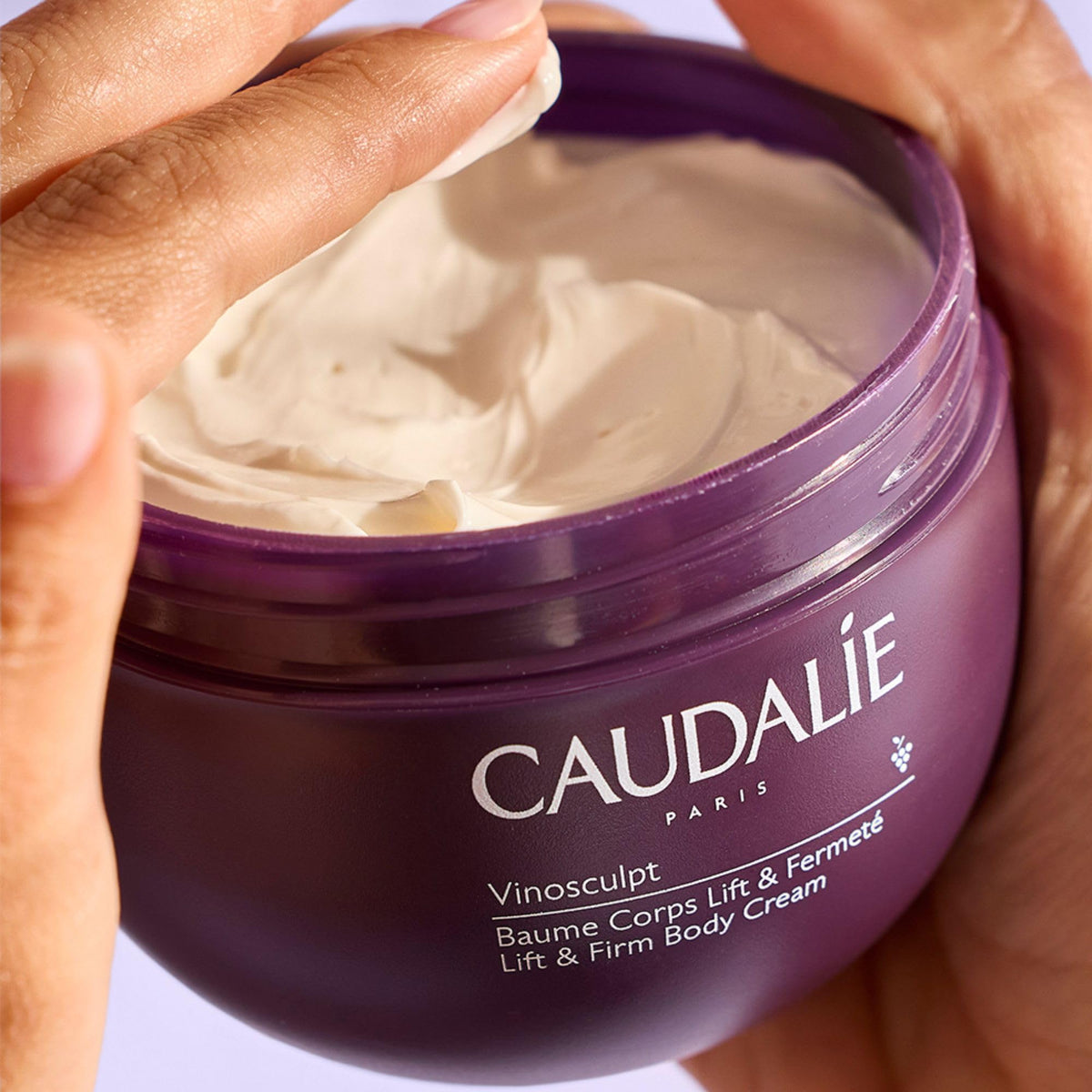 Caudalie Vinosculpt applied on legs demonstrating smoother, firmer-looking skin