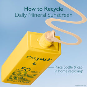 Caudalie tube and box presentation emphasizing clean formulation