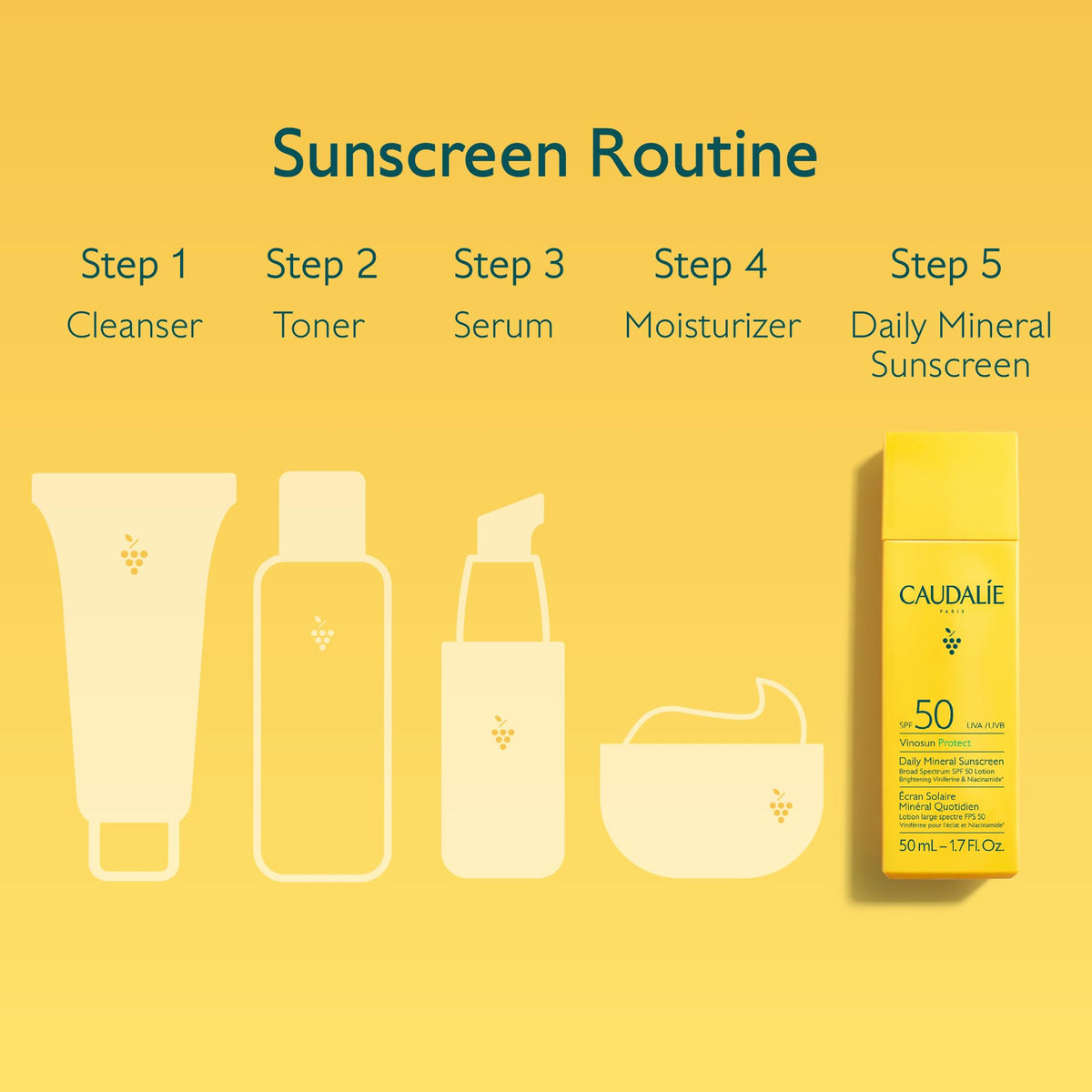 Caudalie in outdoor setting illustrating daily sun protection use